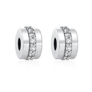 PAIR • Sparkling Spacer Clip Charms